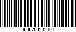 Código de barras (EAN, GTIN, SKU, ISBN): '0000789233989'