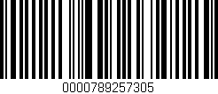 Código de barras (EAN, GTIN, SKU, ISBN): '0000789257305'