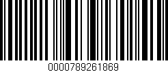 Código de barras (EAN, GTIN, SKU, ISBN): '0000789261869'