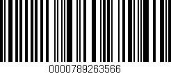 Código de barras (EAN, GTIN, SKU, ISBN): '0000789263566'
