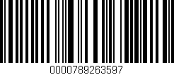 Código de barras (EAN, GTIN, SKU, ISBN): '0000789263597'