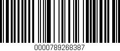 Código de barras (EAN, GTIN, SKU, ISBN): '0000789268387'