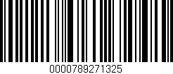 Código de barras (EAN, GTIN, SKU, ISBN): '0000789271325'