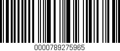 Código de barras (EAN, GTIN, SKU, ISBN): '0000789275965'