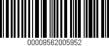 Código de barras (EAN, GTIN, SKU, ISBN): '00008562005952'