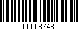 Código de barras (EAN, GTIN, SKU, ISBN): '00008748'