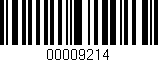 Código de barras (EAN, GTIN, SKU, ISBN): '00009214'