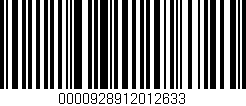 Código de barras (EAN, GTIN, SKU, ISBN): '0000928912012633'