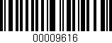 Código de barras (EAN, GTIN, SKU, ISBN): '00009616'