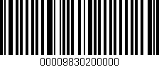 Código de barras (EAN, GTIN, SKU, ISBN): '00009830200000'