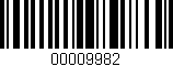 Código de barras (EAN, GTIN, SKU, ISBN): '00009982'