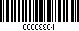 Código de barras (EAN, GTIN, SKU, ISBN): '00009984'