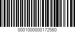 Código de barras (EAN, GTIN, SKU, ISBN): '0001000000172560'