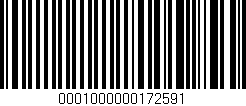 Código de barras (EAN, GTIN, SKU, ISBN): '0001000000172591'