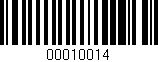 Código de barras (EAN, GTIN, SKU, ISBN): '00010014'