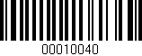 Código de barras (EAN, GTIN, SKU, ISBN): '00010040'