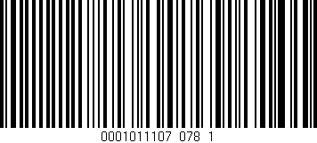 Código de barras (EAN, GTIN, SKU, ISBN): '0001011107_078_1'