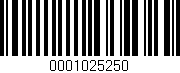 Código de barras (EAN, GTIN, SKU, ISBN): '0001025250'