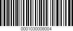 Código de barras (EAN, GTIN, SKU, ISBN): '0001030008004'