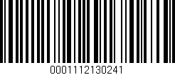 Código de barras (EAN, GTIN, SKU, ISBN): '0001112130241'