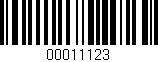 Código de barras (EAN, GTIN, SKU, ISBN): '00011123'
