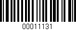 Código de barras (EAN, GTIN, SKU, ISBN): '00011131'