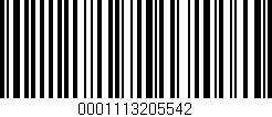 Código de barras (EAN, GTIN, SKU, ISBN): '0001113205542'
