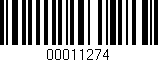 Código de barras (EAN, GTIN, SKU, ISBN): '00011274'