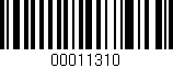 Código de barras (EAN, GTIN, SKU, ISBN): '00011310'