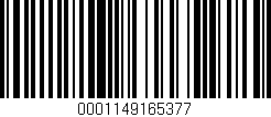 Código de barras (EAN, GTIN, SKU, ISBN): '0001149165377'