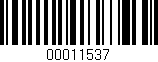 Código de barras (EAN, GTIN, SKU, ISBN): '00011537'