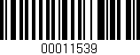 Código de barras (EAN, GTIN, SKU, ISBN): '00011539'