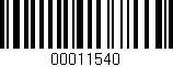 Código de barras (EAN, GTIN, SKU, ISBN): '00011540'