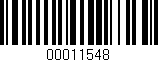 Código de barras (EAN, GTIN, SKU, ISBN): '00011548'