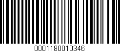 Código de barras (EAN, GTIN, SKU, ISBN): '0001180010346'