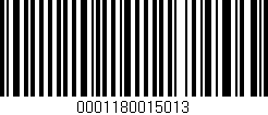 Código de barras (EAN, GTIN, SKU, ISBN): '0001180015013'