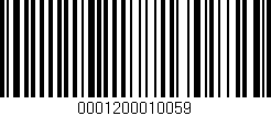 Código de barras (EAN, GTIN, SKU, ISBN): '0001200010059'