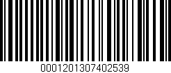 Código de barras (EAN, GTIN, SKU, ISBN): '0001201307402539'