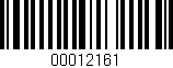 Código de barras (EAN, GTIN, SKU, ISBN): '00012161'