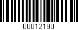 Código de barras (EAN, GTIN, SKU, ISBN): '00012190'