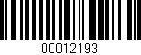Código de barras (EAN, GTIN, SKU, ISBN): '00012193'