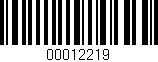 Código de barras (EAN, GTIN, SKU, ISBN): '00012219'
