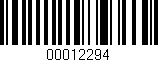 Código de barras (EAN, GTIN, SKU, ISBN): '00012294'