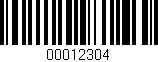 Código de barras (EAN, GTIN, SKU, ISBN): '00012304'