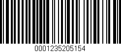Código de barras (EAN, GTIN, SKU, ISBN): '0001235205154'