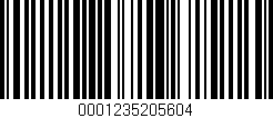 Código de barras (EAN, GTIN, SKU, ISBN): '0001235205604'