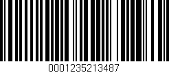 Código de barras (EAN, GTIN, SKU, ISBN): '0001235213487'