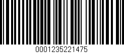 Código de barras (EAN, GTIN, SKU, ISBN): '0001235221475'