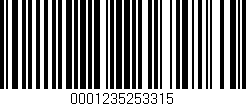 Código de barras (EAN, GTIN, SKU, ISBN): '0001235253315'