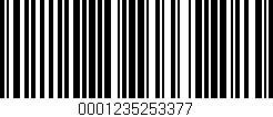 Código de barras (EAN, GTIN, SKU, ISBN): '0001235253377'